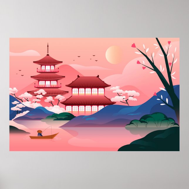 Poster do Templo Japonês (Frente)