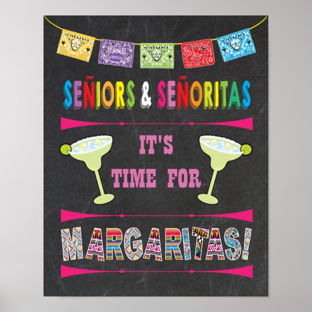 Poster do tempo mexicano Fiesta Margarita (Frente)