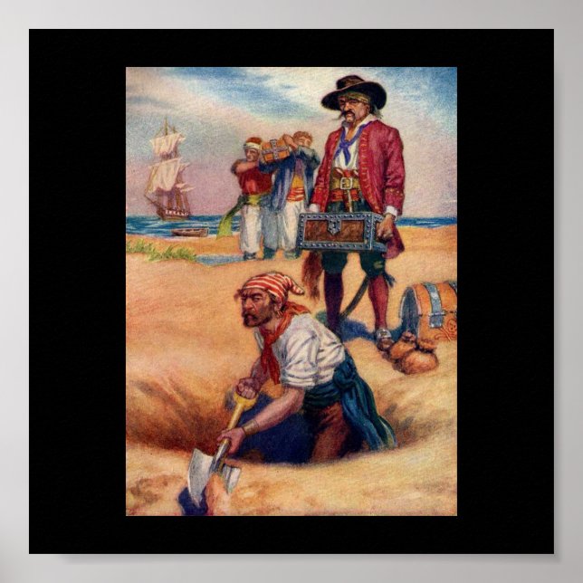 Poster do tesouro pirata (Frente)