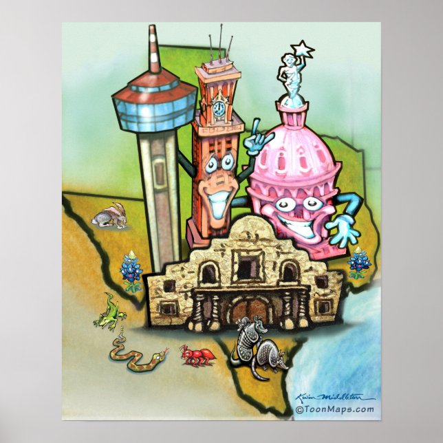 Poster do Texas Hill Country (Frente)