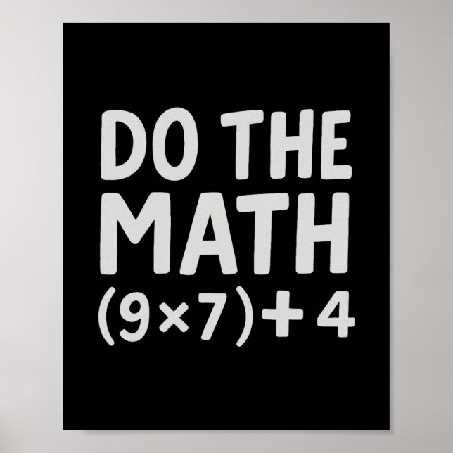 Poster Do The Math 67 Meme  (Frente)