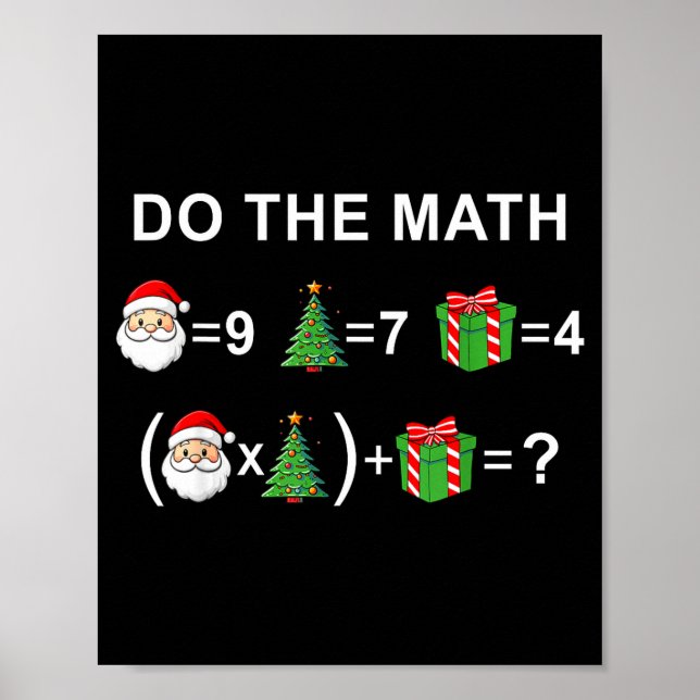 Poster Do The Math 67 Meme Christmas Funny Math Teacher  (Frente)