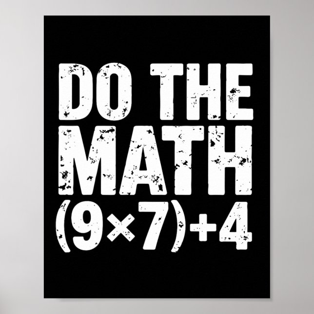 Poster Do The Math 67 Meme Funny Six Seven Teacher  (Frente)