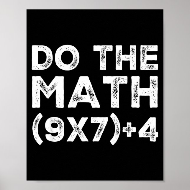 Poster Do The Math 67 Meme Funny Six Seven Teacher Studen (Frente)