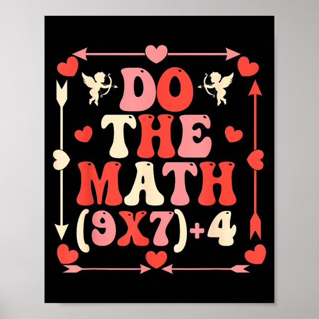 Poster Do The Math Equation Valentine's Day Math Teacher  (Frente)