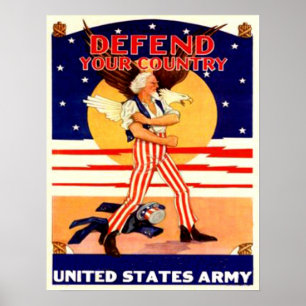 Poster do tio Sam do exército dos EUA de WWII