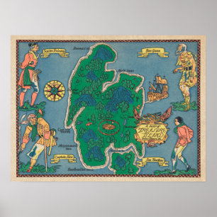 Poster do Treasure Island de Robert Louis Stevenso