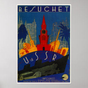 Poster do trem de URSS Besuchet