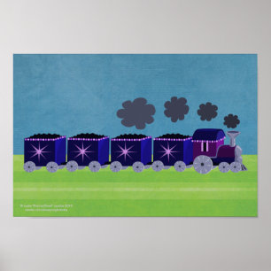 Poster do trem Indigo & Purple Choo