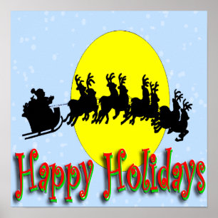 Poster do trenó do papai noel