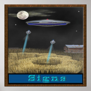 Poster do UFO do círculo da colheita