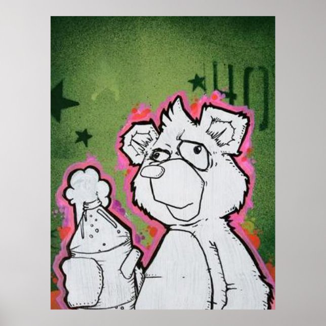 Poster do Urso de Caricatura (Frente)