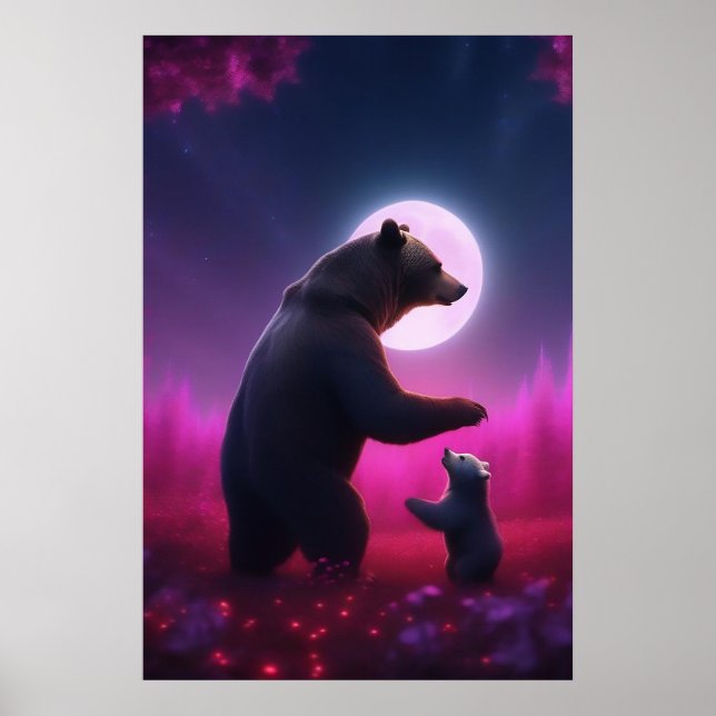 Poster do Urso do Amor da Mãe (Frente)