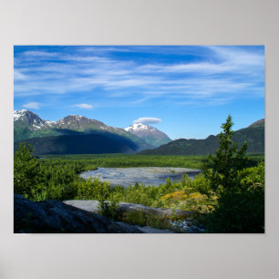 Poster do vale da geleira da saída de Alaska