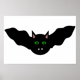 Poster do Vampiro Cat Faced Bat Halloween