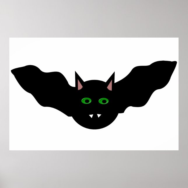 Poster do Vampiro Cat Faced Bat Halloween (Frente)