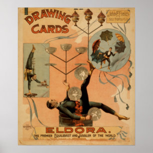 Poster do VAUDEVILLE do ato de Equilibrist do