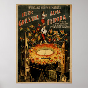 Poster do VAUDEVILLE do ato do fio alto de GRENADA