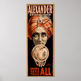 Poster do VAUDEVILLE do Illusionist do mágico de