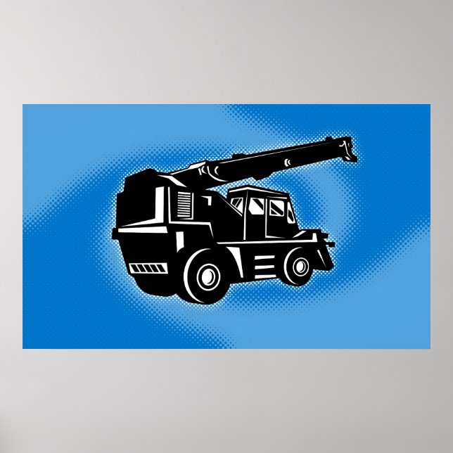 poster do veículo de construção de guindaste de te (Frente)