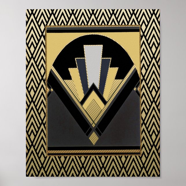 Poster do ventilador Art Deco. (Frente)