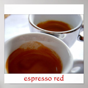 Poster do vermelho do café