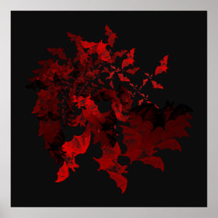 Poster do vermelho dos bastões de vampiro