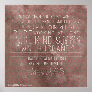 Poster do verso da bíblia - 2:4 de Titus - 5