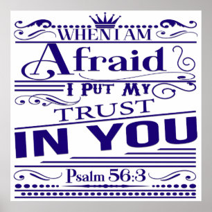 Poster do verso da bíblia do 56:3 do salmo