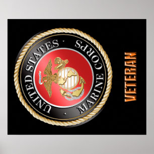 Poster do veterano do USMC