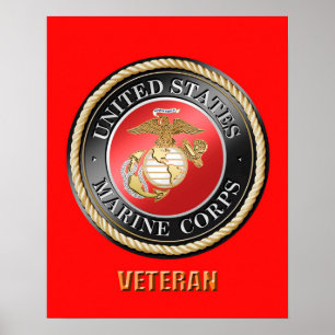 Poster do veterano do USMC