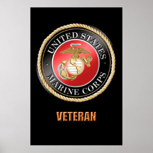 Poster do veterano do USMC