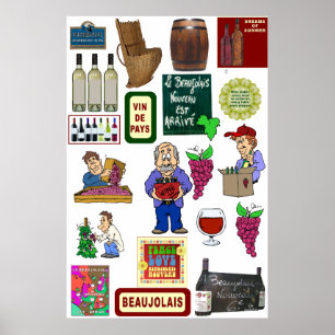 Poster do vinho, Beaujolais Nouveau