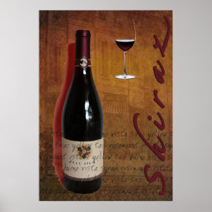 poster do vinho de shiraz