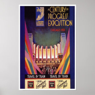 Poster - do vintage de Chicago feira 1933 de