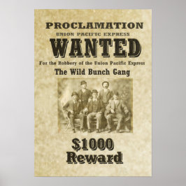 Poster DO WILD BUNCH GANG - Tamanhos Personalizado