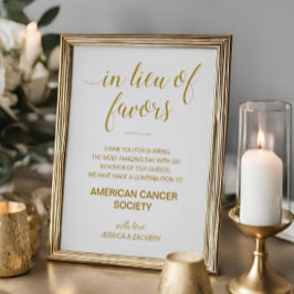 Poster Doação de Caridade em Lugar de Favores Casamento
