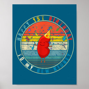 Poster Doação de órgãos conscientização feliz 1º aniversá
