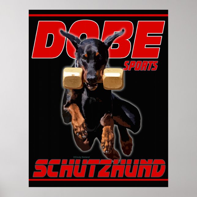 Pôster Dobe Sports Schutzhund Retrieve design (Frente)