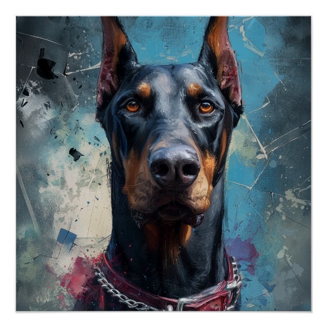 Pôster Doberman – Força e Lealdade (Frente)