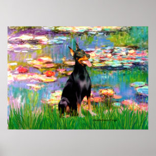 Poster Doberman Pinscher1 - Lírios 2