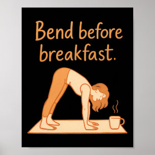 Poster Dobre-se Antes do Café da Manhã Design de Café de 