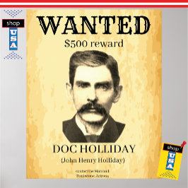 Poster Doc Holliday Desejava Vintage Vintage