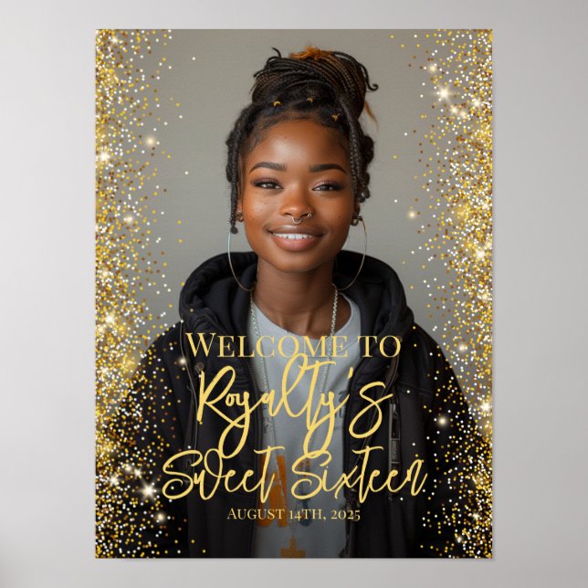 Poster Doce 16 boas vindas do partido com foto (Frente)