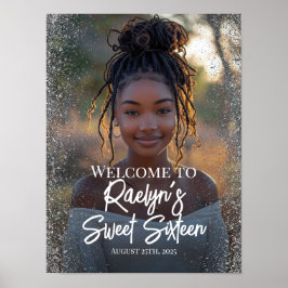 Poster Doce 16 boas vindas do partido com foto