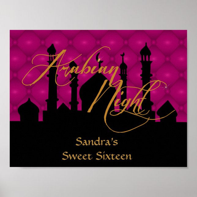 Pôster Doce 16 Festa de aniversário (Frente)