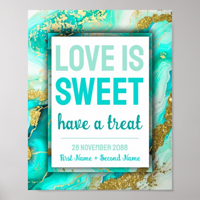 Poster Doce Bat Mitzvah Wedding Dessert Candy Bar (Frente)