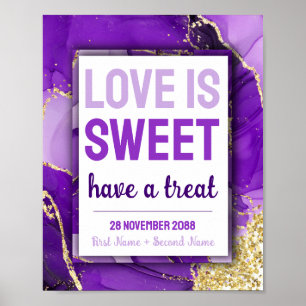 Poster Doce Bat Mitzvah Wedding Dessert Candy Bar