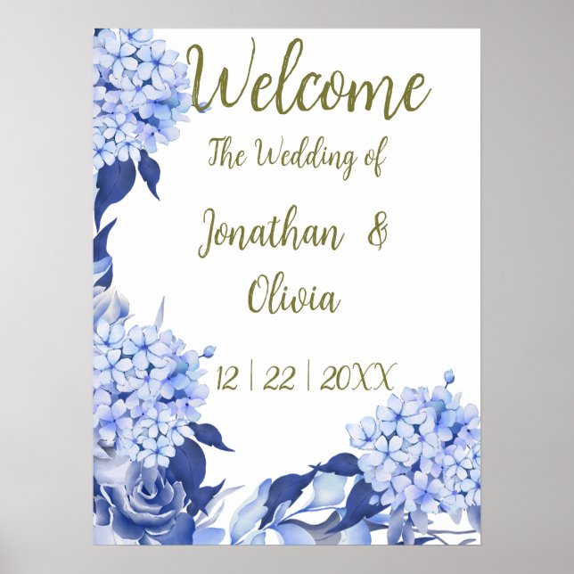 Poster Doce Chuva de Primavera roxo Floral Casamento (Frente)
