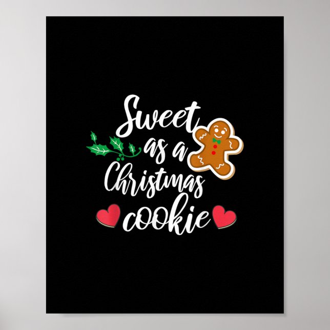 Poster Doce Como Um Biscoito De Natal - Biscoito, Natal (Frente)